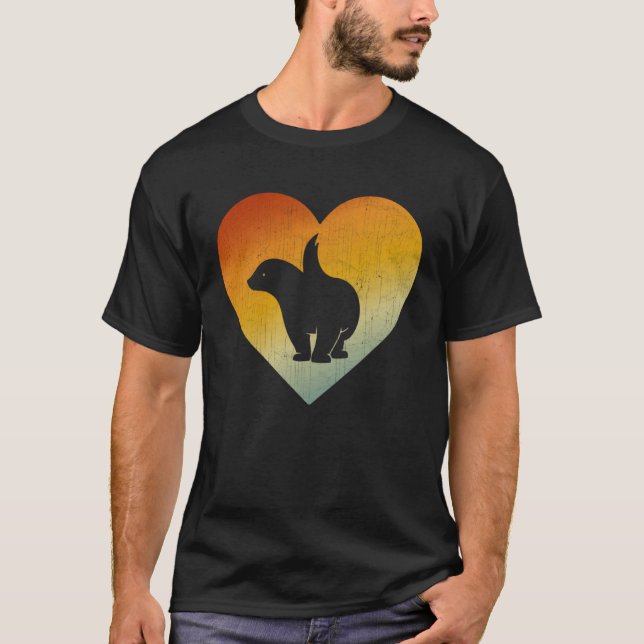 Distressed Heart Retro Style Men Women Honey Badge T-Shirt (Vorderseite)