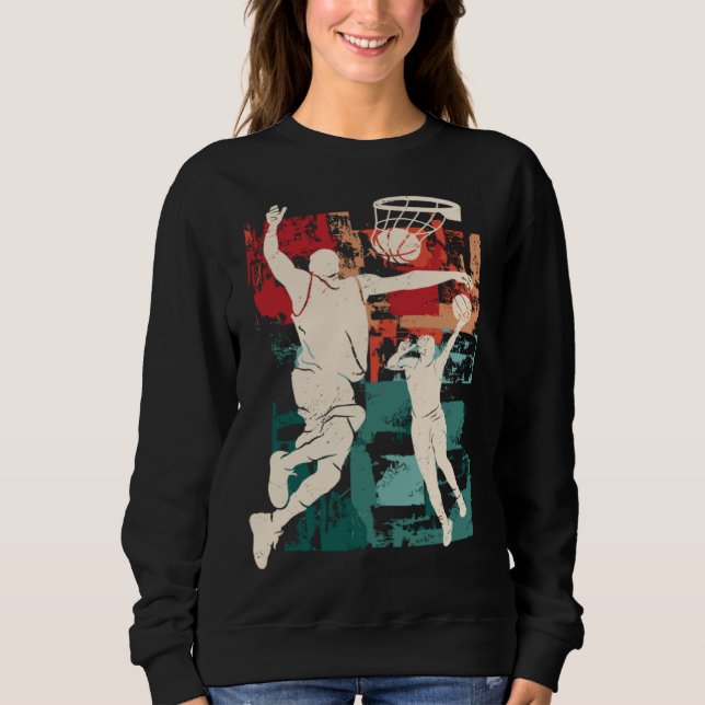 Distressed Look Basketball Sweatshirt (Vorderseite)