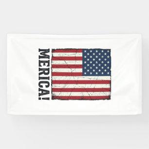 Distressed Merica Flagge Patriotisches Vektor-Shir Banner