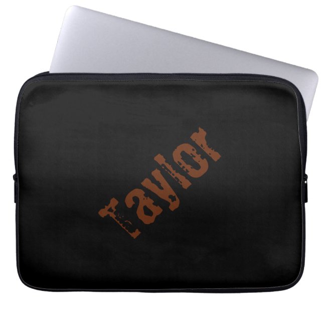 Distressed Name Tablet Case (Black & Rust) (Vorderseite)