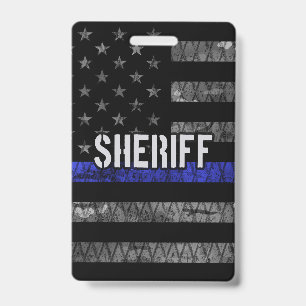 Distressed Sheriff Polizei Flagge Ausweis