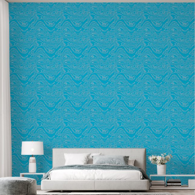 Distressed Sky Blue Tapete (Schlafzimmer)