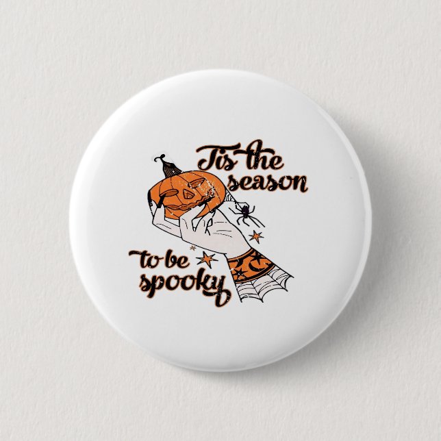 Distressed Spooky Season Button (Vorderseite)