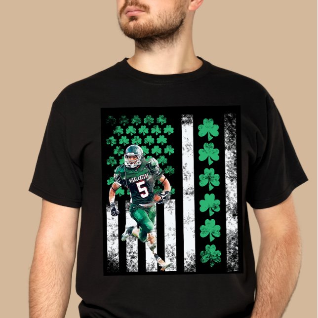 Distressed St. Patrick’s Day Football T- shirt  (Von Creator hochgeladen)