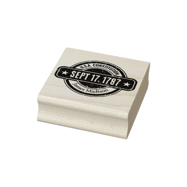Distressed U.S. History Dates Constitution Day Gummistempel (Stempel)