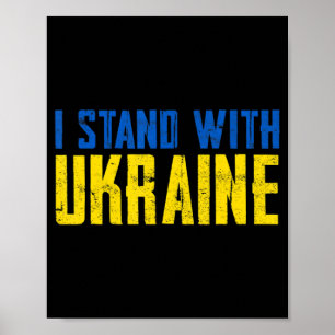 Distressed Ukraine Flag Ukrainian Lovers Ukraine P Poster