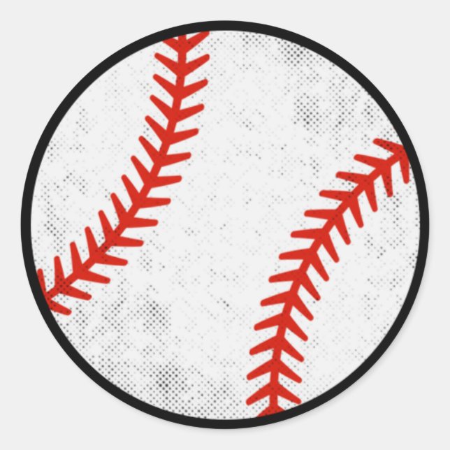 Distressed Vintage Baseball Graphic Design Runder Aufkleber (Vorderseite)