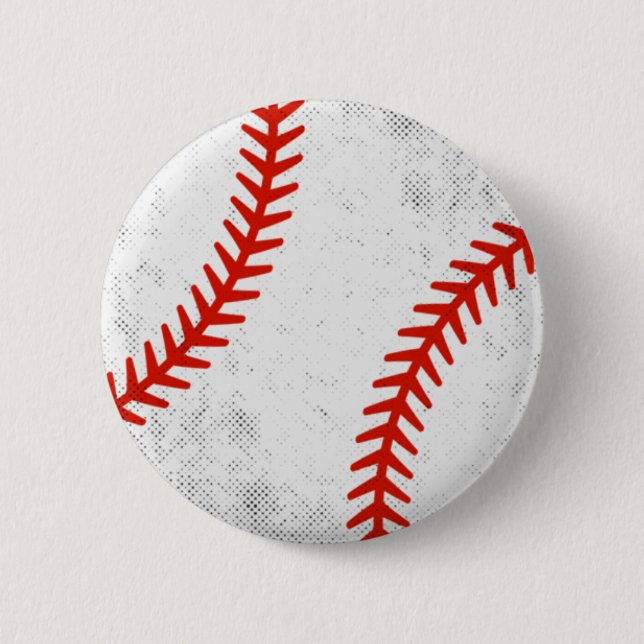 Distressed Vintage Baseball Retro Athletic Style Button (Vorderseite)