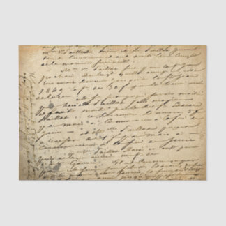 Distressed Vintage Hand Writing Script Decoupage Seidenpapier