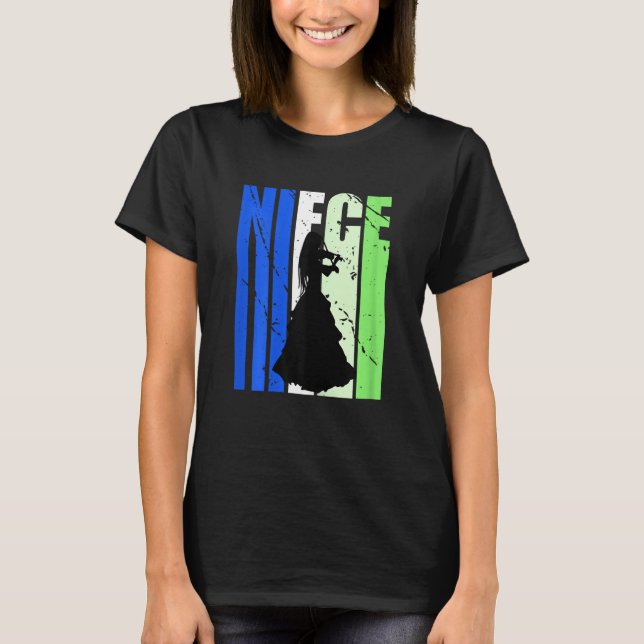 Distressed Violin Niece Of Violinist Loves To Viol T-Shirt (Vorderseite)