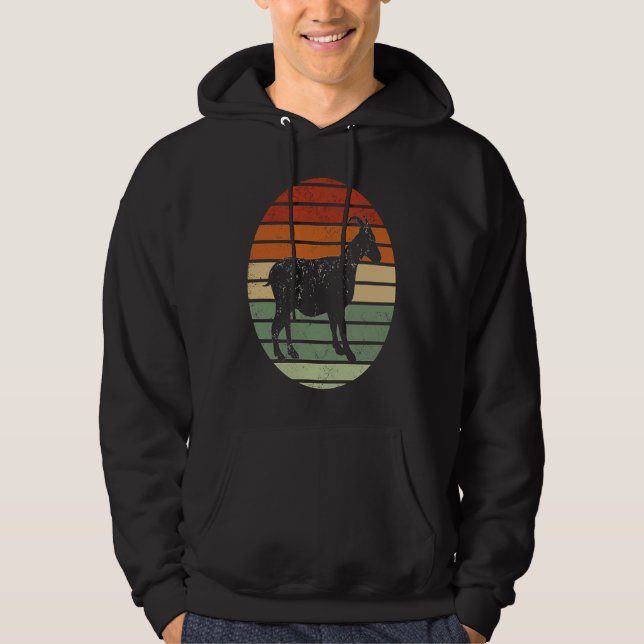 Distressed  with A Goat Vintage Goats Farmer Hoodie (Vorderseite)