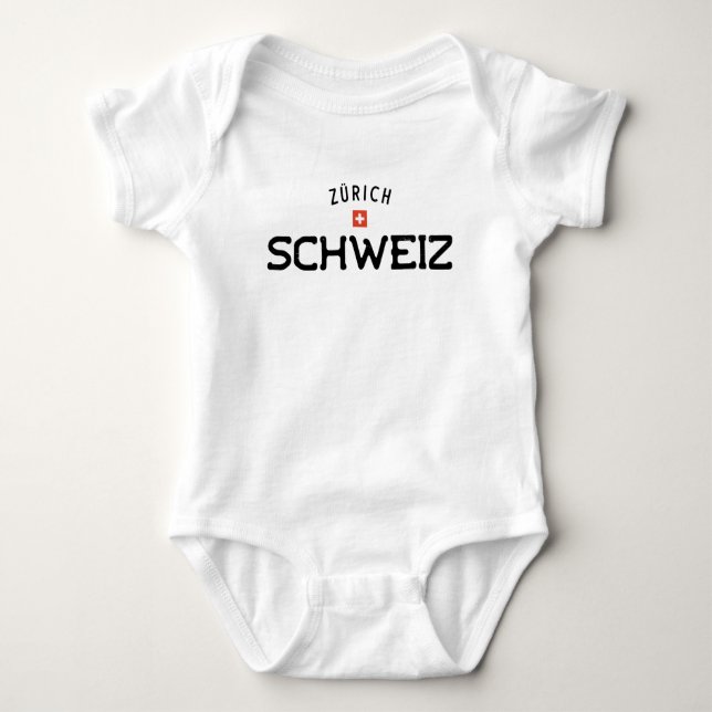 Distressed Zurich Schweiz (Schweiz) Baby Strampler (Vorderseite)