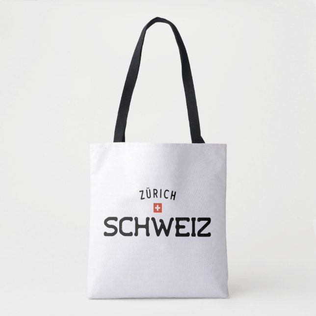 Distressed Zurich Schweiz (Schweiz) Tasche (Vorderseite)