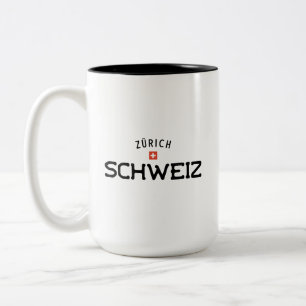 Distressed Zurich Schweiz (Schweiz) Zweifarbige Tasse