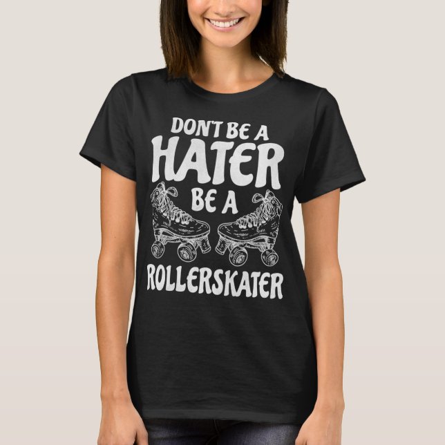 Distressive Funny Roller Skate Roller Skaten Lover T-Shirt (Vorderseite)