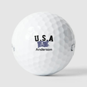 Distressive Piratenflagge Golf Balls - Skull & Bon Golfball
