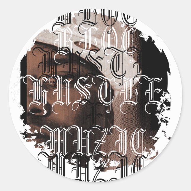 Distressive Round Stickers (Vorderseite)