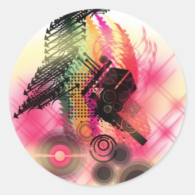 Distressive Round Stickers (Vorderseite)