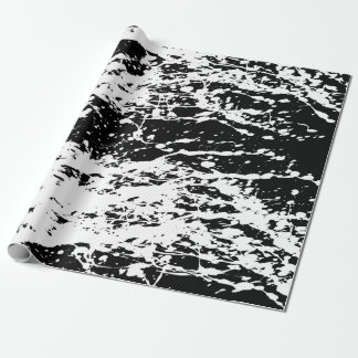 Distressive Schwarz-Weiß-Paint Geschenkpapier