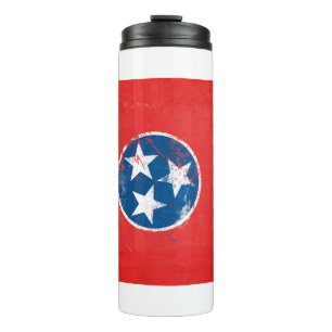 Distressive Tennessee-Flagge Thermosbecher