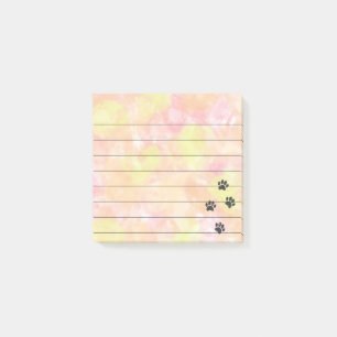 Distrestierte Hundeschlittenspuren 3x3 Wasserfarbe Post-it Klebezettel