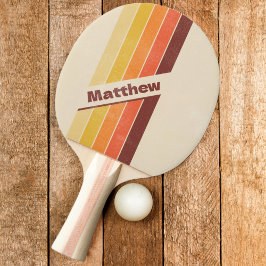 Distrestierte Retro-Dunkel mit Namen Tischtennis Schläger