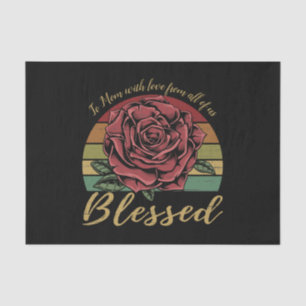 Distrestierte Retro Sunset Rote Rose gesegnet Seidenpapier