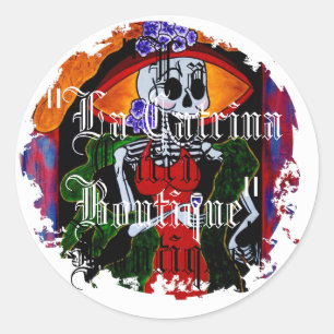 Distrestierte Round-Stickers Runder Aufkleber