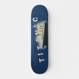 Distrestierte Titanic für benutzerdefinierten Text Skateboard