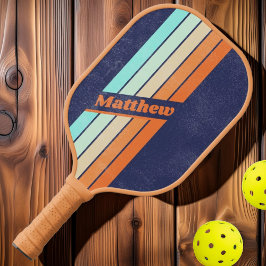 Distrestierte Vintage Retro-Dark mit Namen Pickleball Schläger