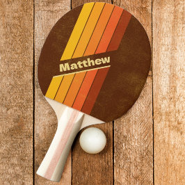 Distrestierte Vintage Stilstreifen mit Namen Tischtennis Schläger