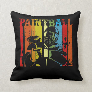Distrestierter Retro-Paintball Kissen