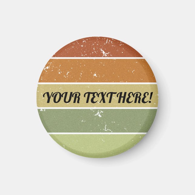 Distrestierter Retro-Sonnenuntergang Magnet (Vorne)