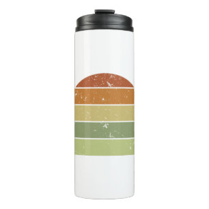 Distrestierter Retro-Sonnenuntergang Thermosbecher