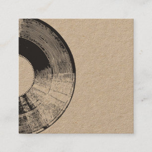 Distrestierter Vinyl Quadratische Visitenkarte