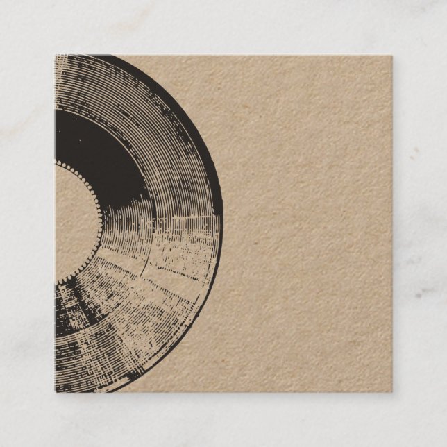 Distrestierter Vinyl Quadratische Visitenkarte (Vorderseite)