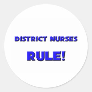 District Nurses Rule! Runder Aufkleber