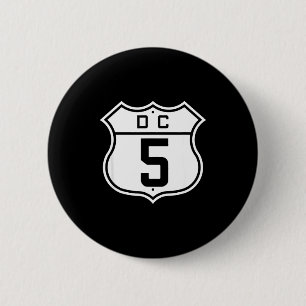 District Of Columbia Highway 5 Schild Dc-5 Staatss Button