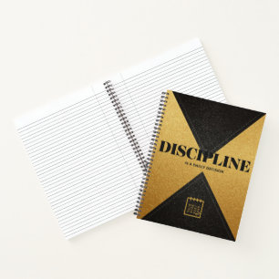 Disziplin baut alles auf Fitness Motivation Notizbuch