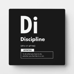 Disziplin - Erfolgsfaktor - Motivierend Fotoplatte