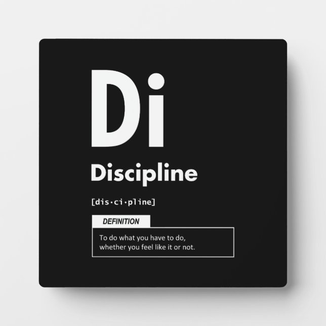 Disziplin - Erfolgsfaktor - Motivierend Fotoplatte (Vorderseite)