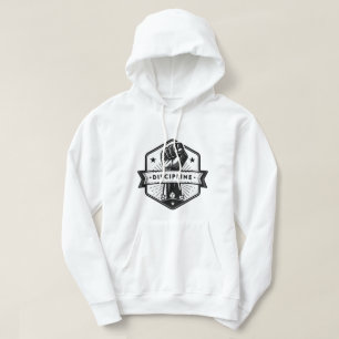 Disziplin Hoodie – Minimale Motivations-Typografie