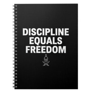 Disziplin ist Freiheit – Fette Motivationsbotschaf Notizblock