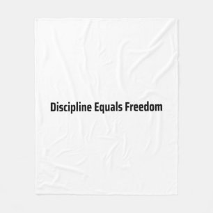 Disziplin ist Freiheit Minimalistische Schreibmasc Fleecedecke