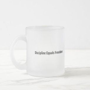 Disziplin ist Freiheit Minimalistische Schreibmasc Mattglastasse