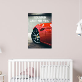 Disziplin ist unsichtbarer Reichtum Supercar Zitat Poster