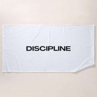 Disziplin – Minimalistisches Motivationszitat Strandtuch