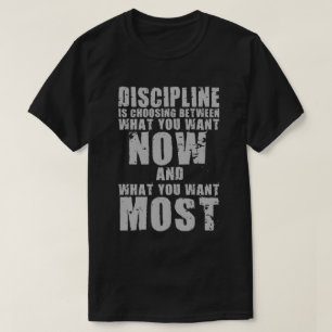 DISZIPLIN - motivierend Wörter T-Shirt