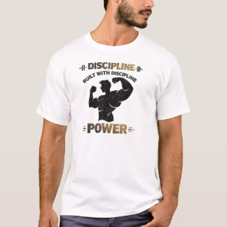 Disziplin Power Vintage Fitness Motivations Workou T-Shirt