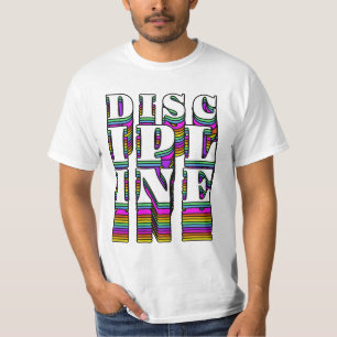 Disziplin Retro-Typografie-T-Shirt – Motivierend T-Shirt